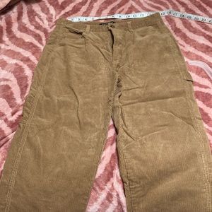 Brown corduroy cargo pants.